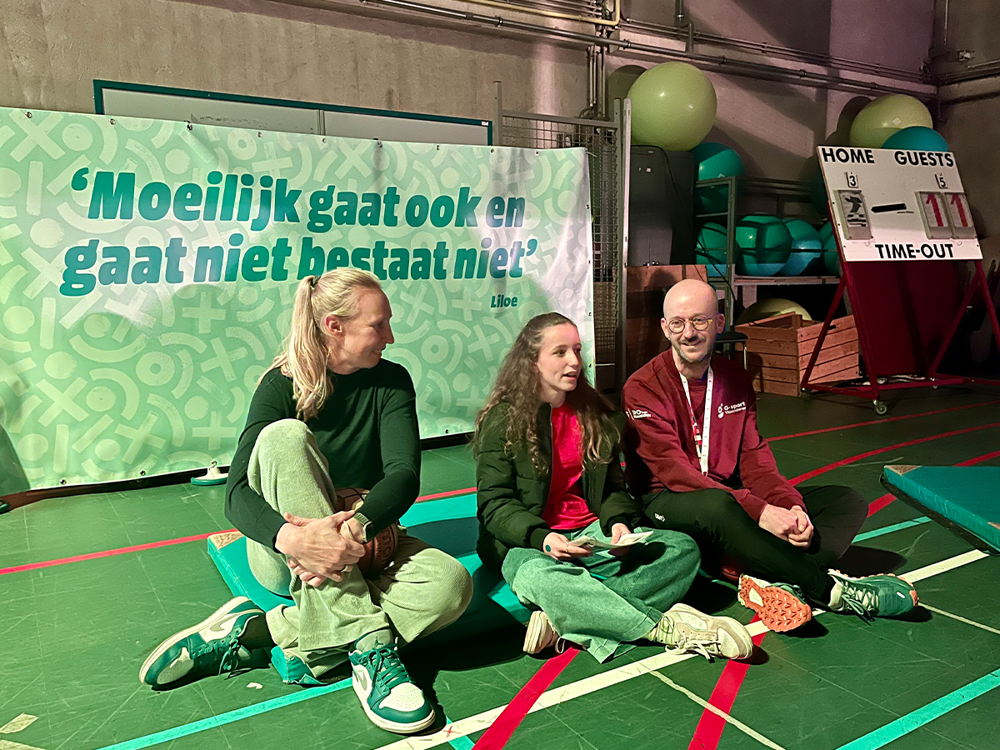 Coach Ann Wauters bij haar baskettalent