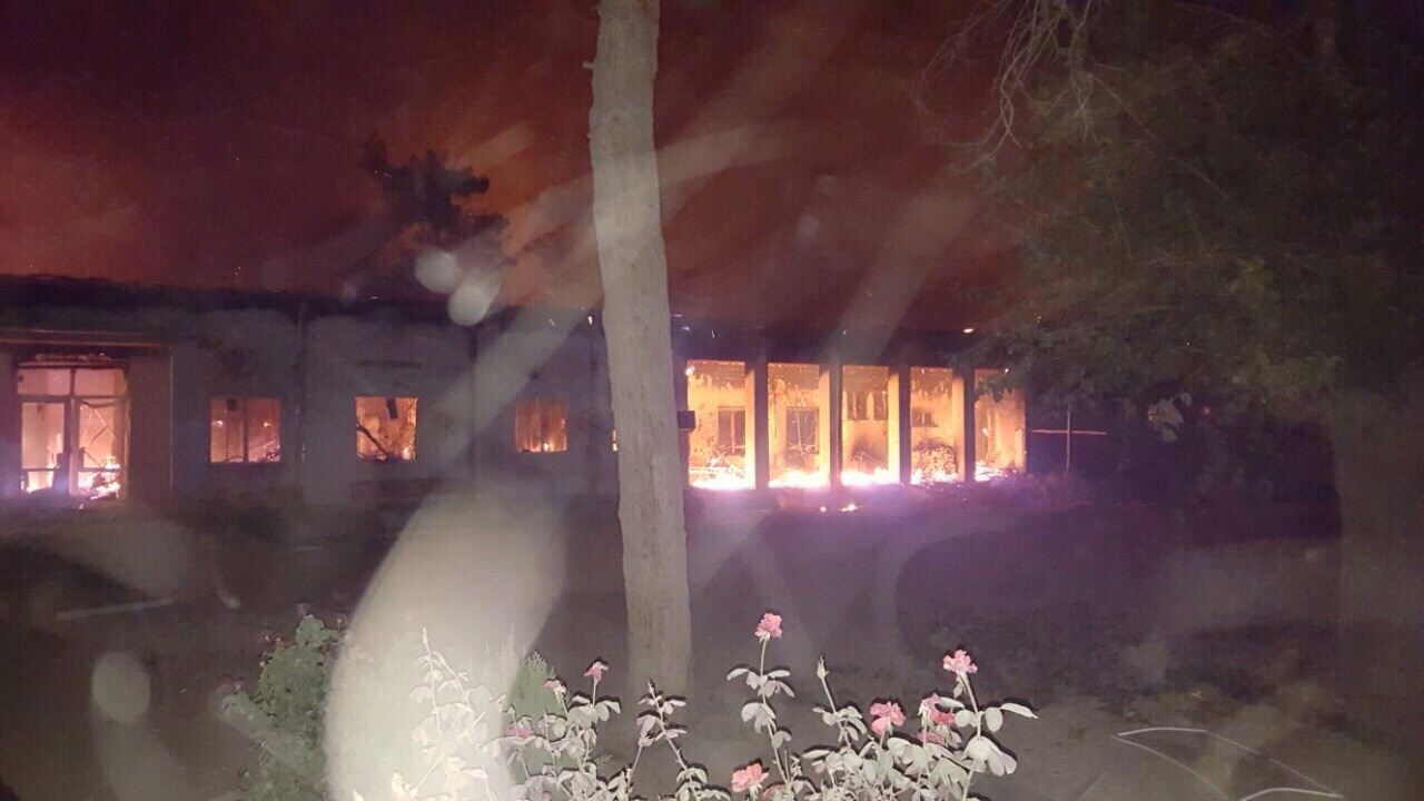 L'hôpital de Kunduz lors du bombardement du 3 octobre 2015