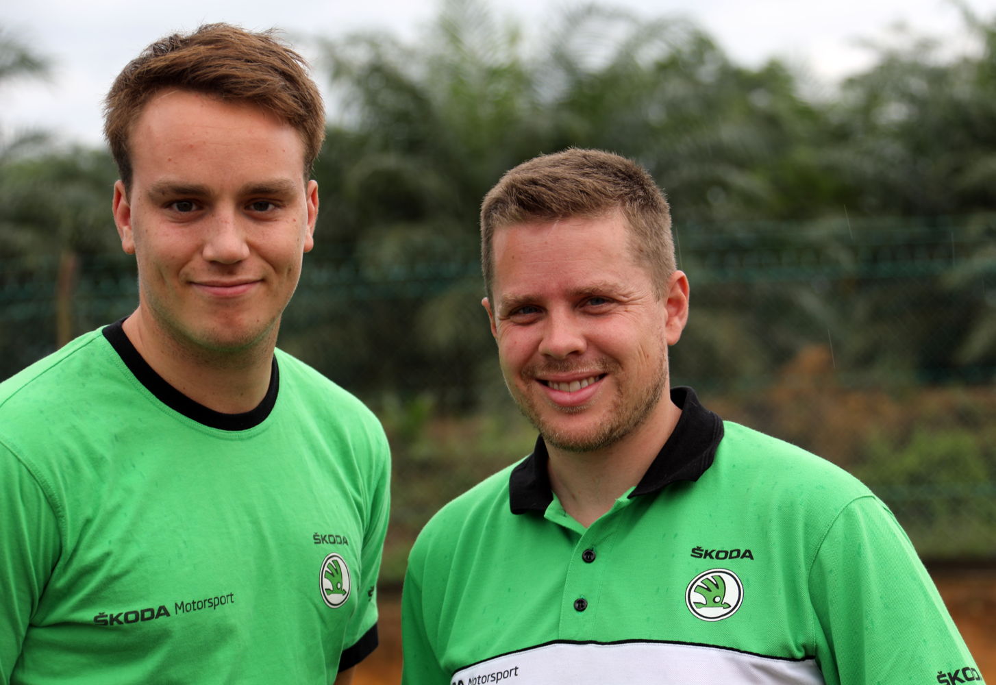 Ole Christian Veiby (left) and co-driver Stig Rune Skjaermoen (ŠKODA FABIA R5) are competing for the factory team of ŠKODA Motorsport for the first time.