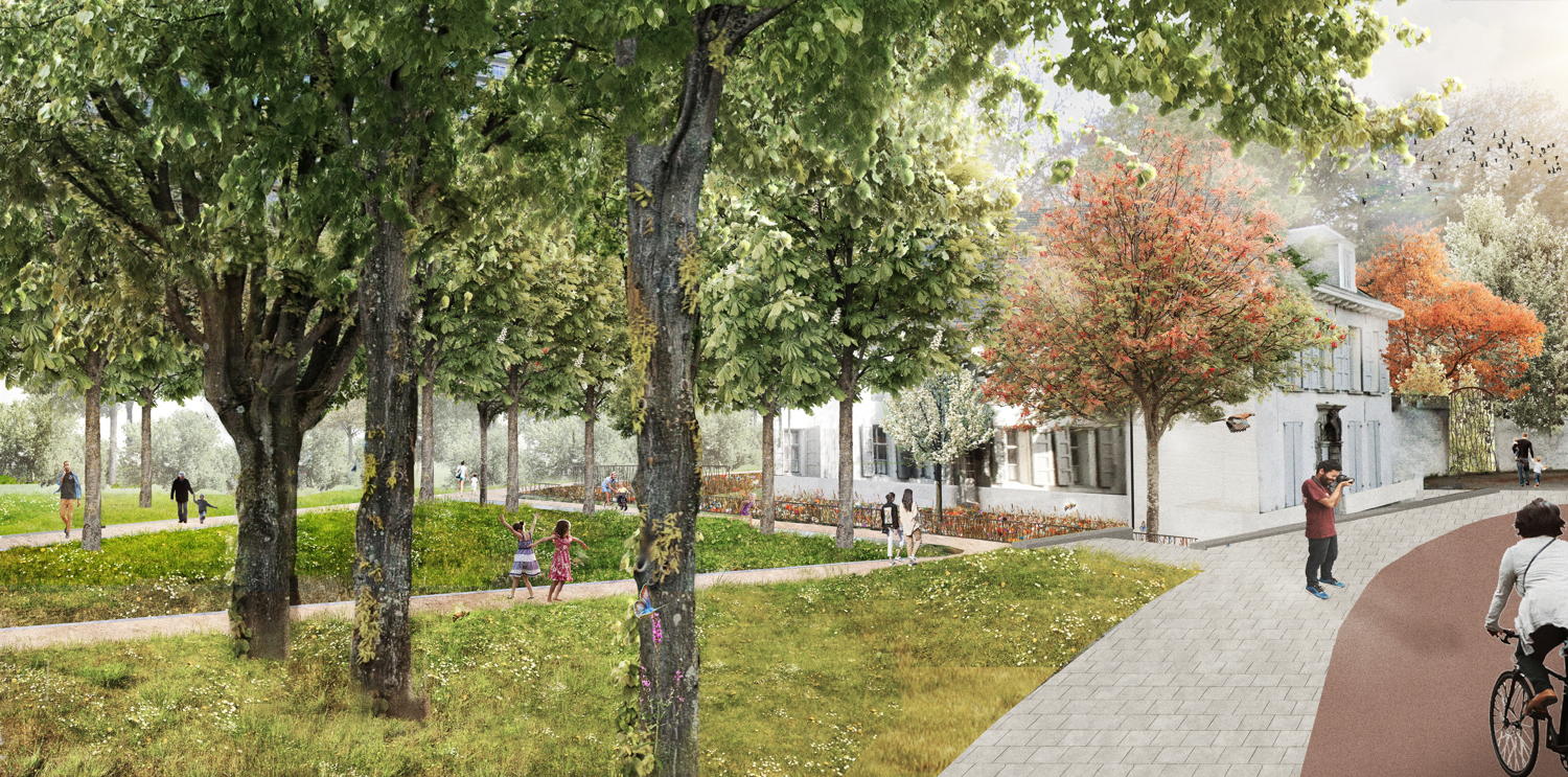 Entreeplein pastorij ©Ontwerpteam Ringpark Het Schijn