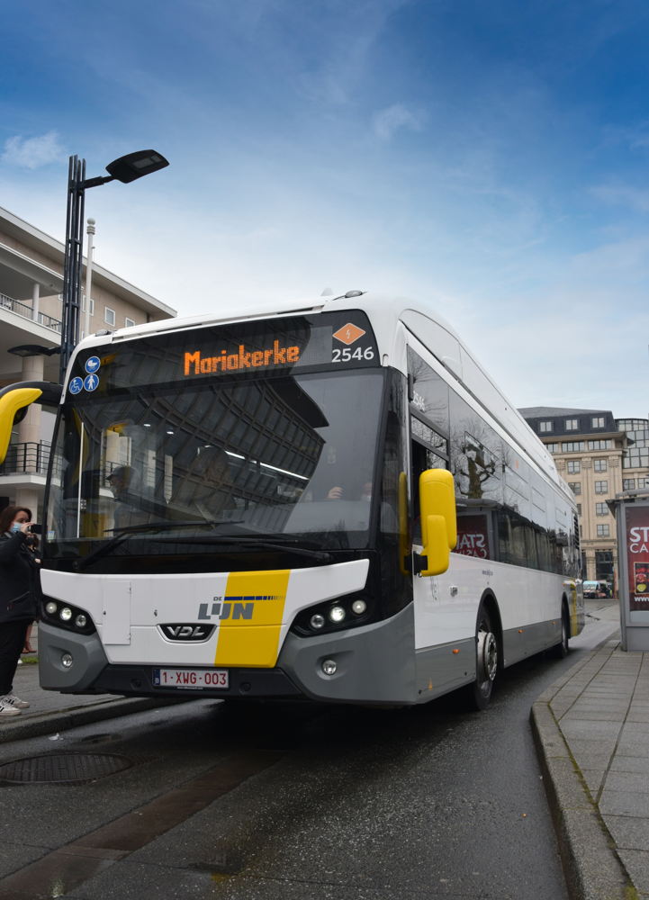 Elektrische bus aan Gent Zuid