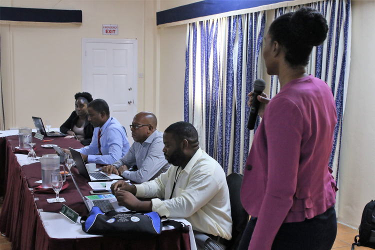 Judith Ephraim, Programme Coordinator, OECS Sustainable Energy Unit, addresses the gathering.