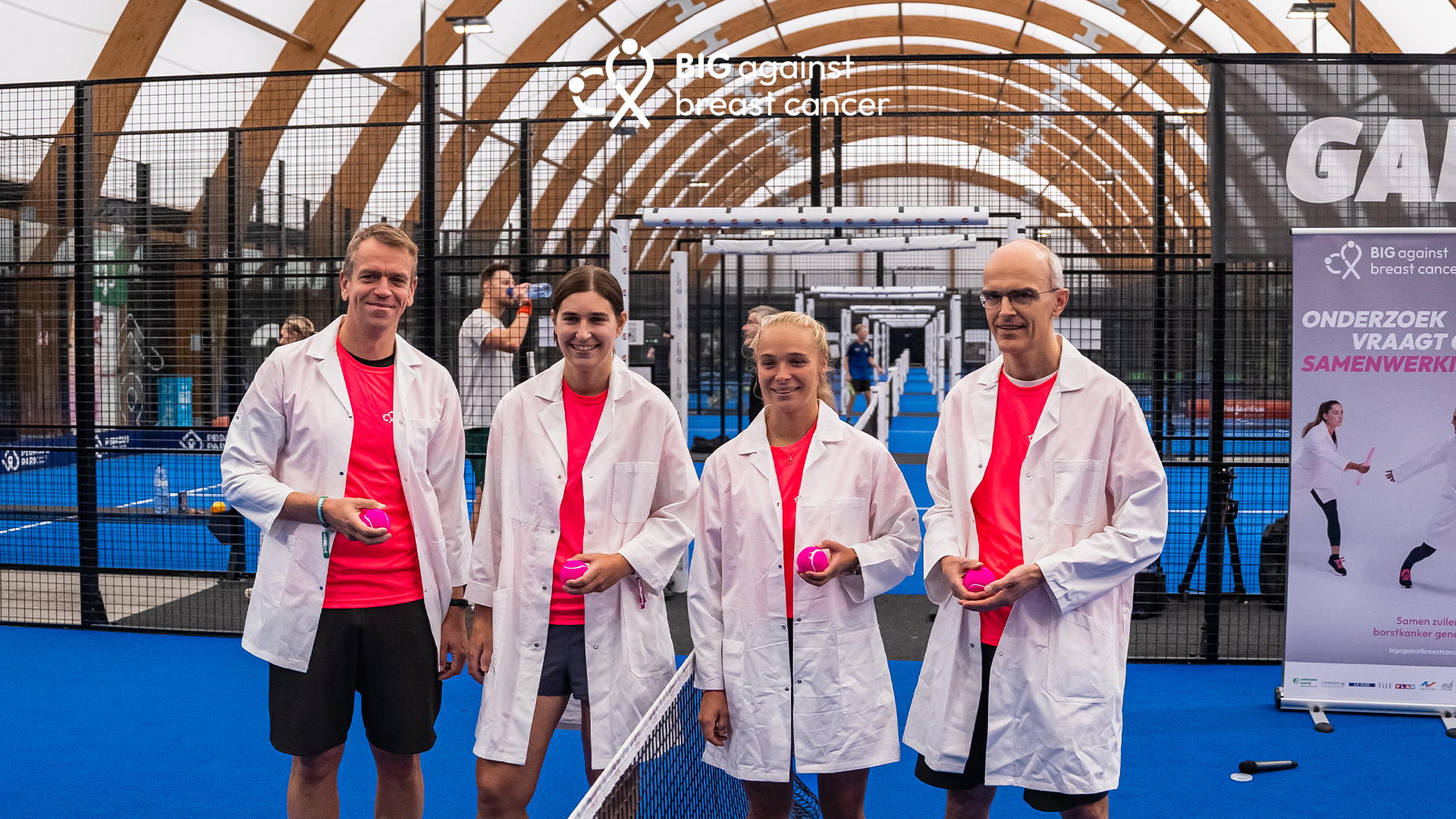Roze padelballen kleuren Diegem voor Pink October: padelmarathon brengt sport en wetenschap samen tegen borstkanker 