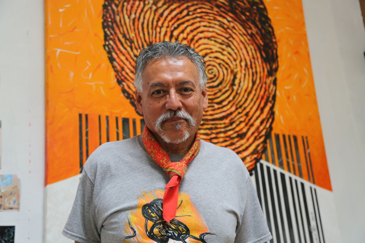 Héctor Duarte in his studio.