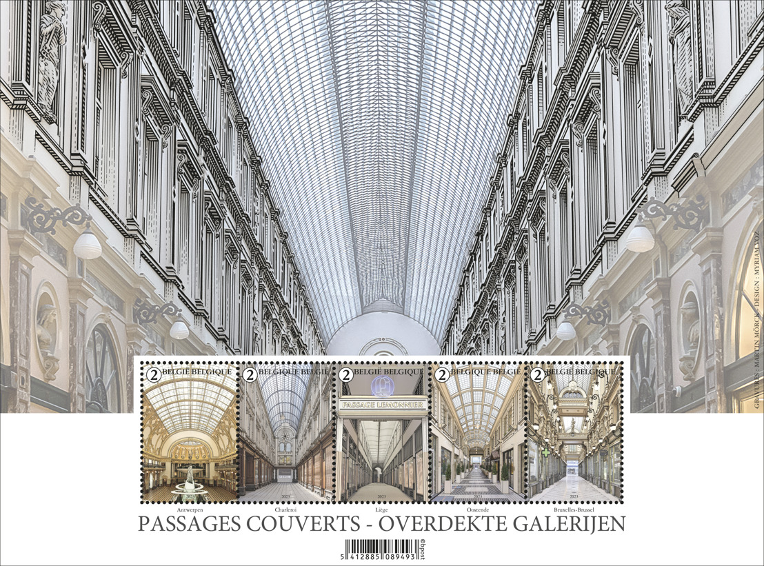 De magie van Belgische passages en galerijen op uw enveloppen