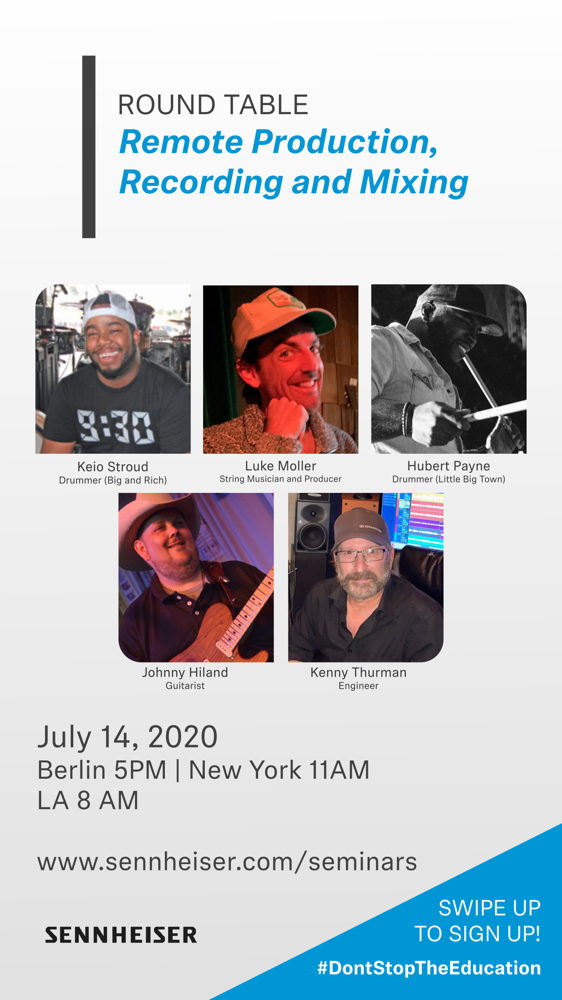 Join Sennheiser’s live round-table discussion on remote production, recording and mixing