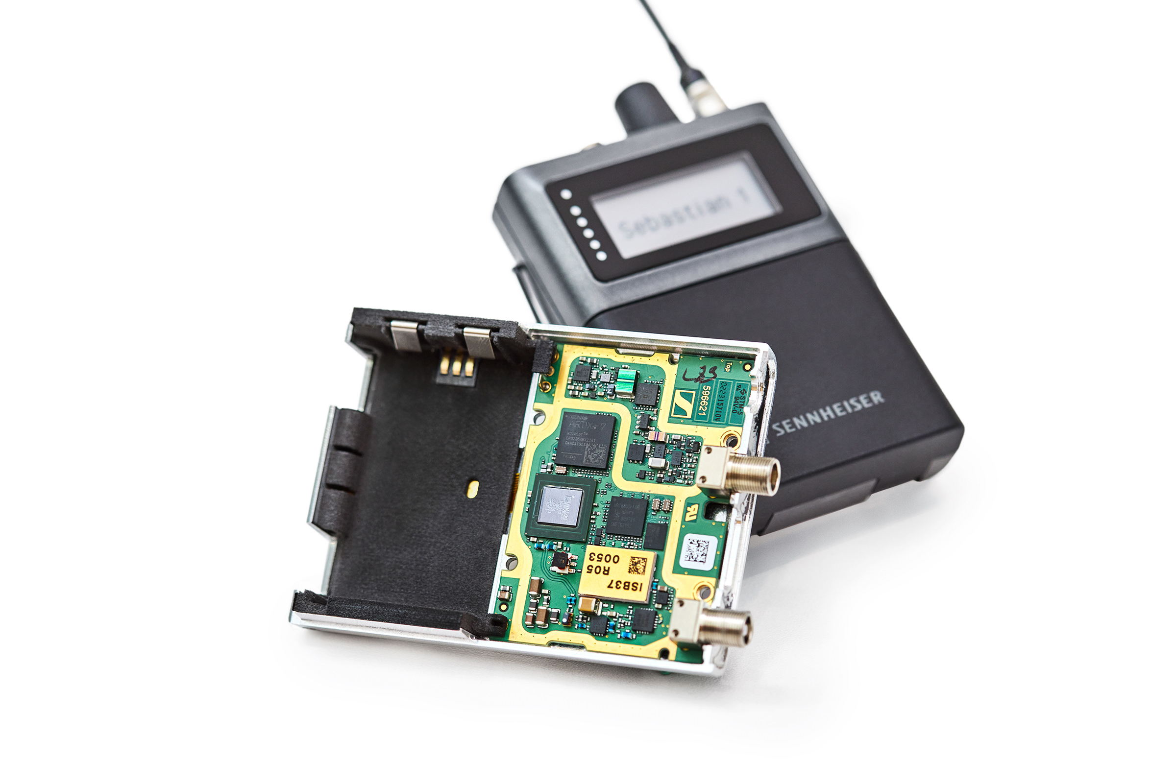 Sennheiser Spectera beltpack with Analog Devices ADRV9003 chip Sennheiser Spectera beltpack with Analog Devices ADRV9003 chip
