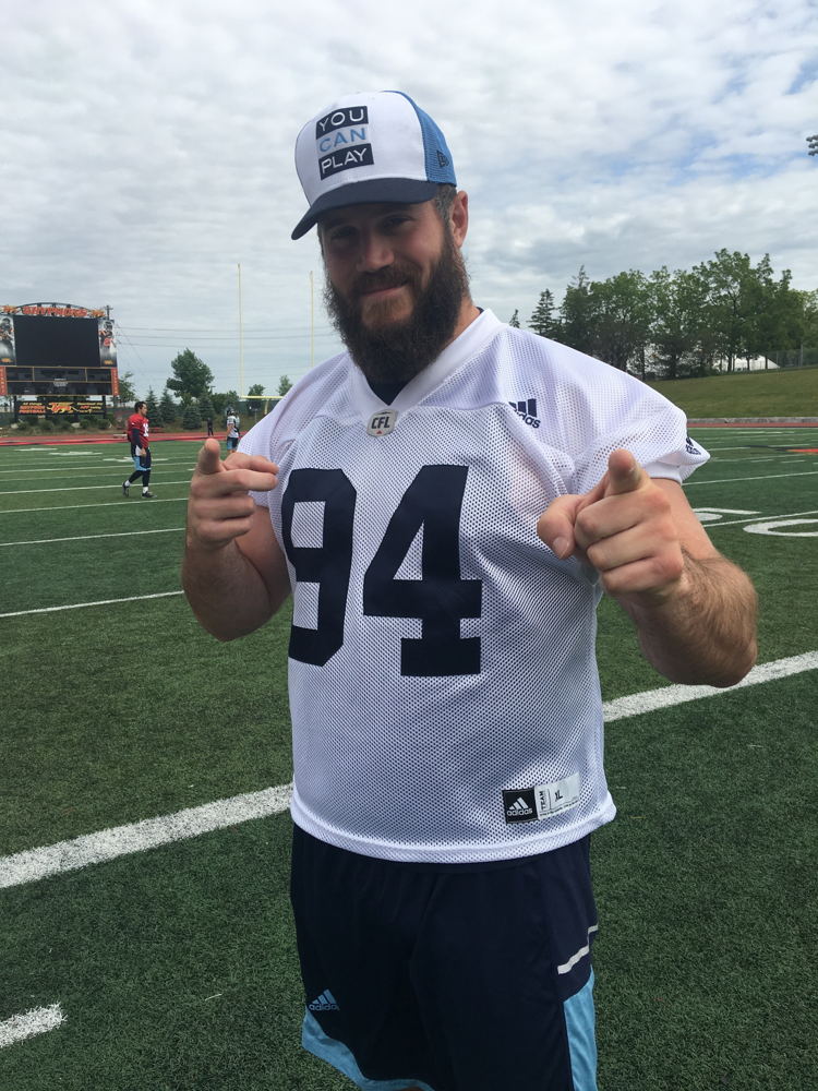 Ambassadeur YCP des Argonauts de Toronto Brian Bulcke