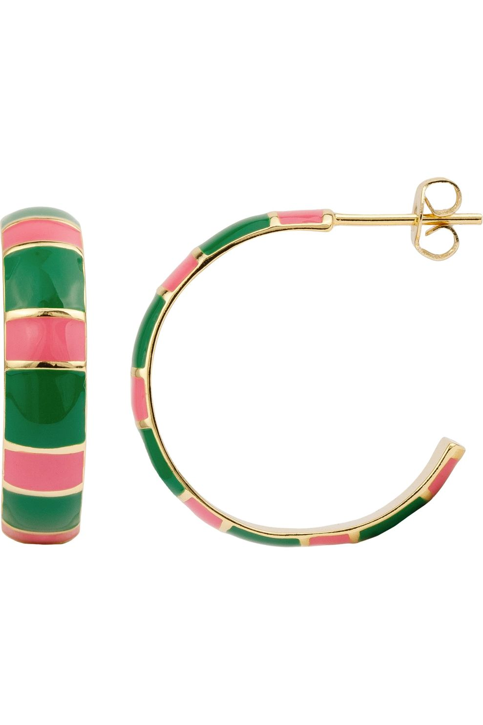 Juttu_FW23_A New Day_Earr Enamel Hoop Medium green_JUTTU_€29 Juttu_FW23_A New Day_Earr Enamel Hoop Medium green_JUTTU_€29
