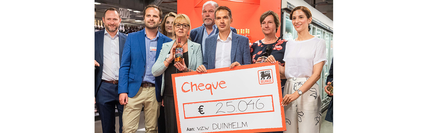 Verkoop cuvée oostende van Delhaize levert 25.046 euro opVoor vzw Duinhelm