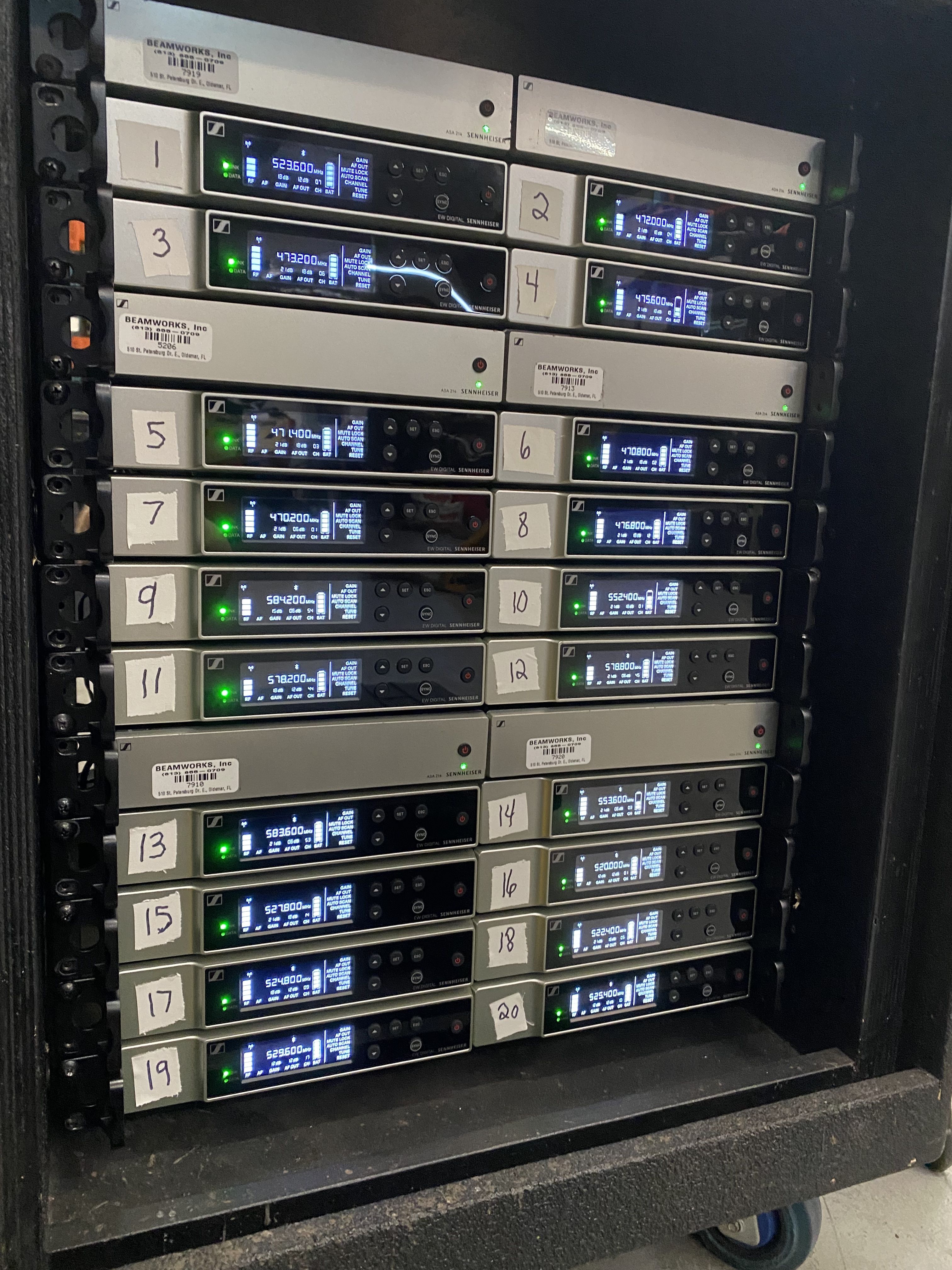 Beamworks wireless inventory is anchored entirely on Sennheiser wireless, with over 170 new EW-D units ​ (Photo courtesy of Drew McMullian)