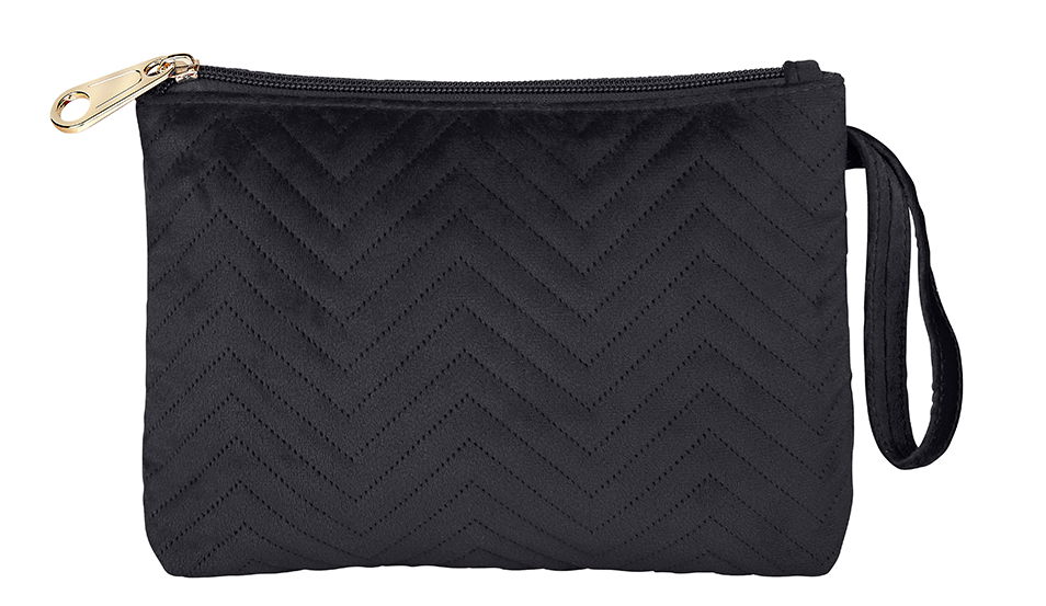 Delicate velvet tas zwart - €12,95