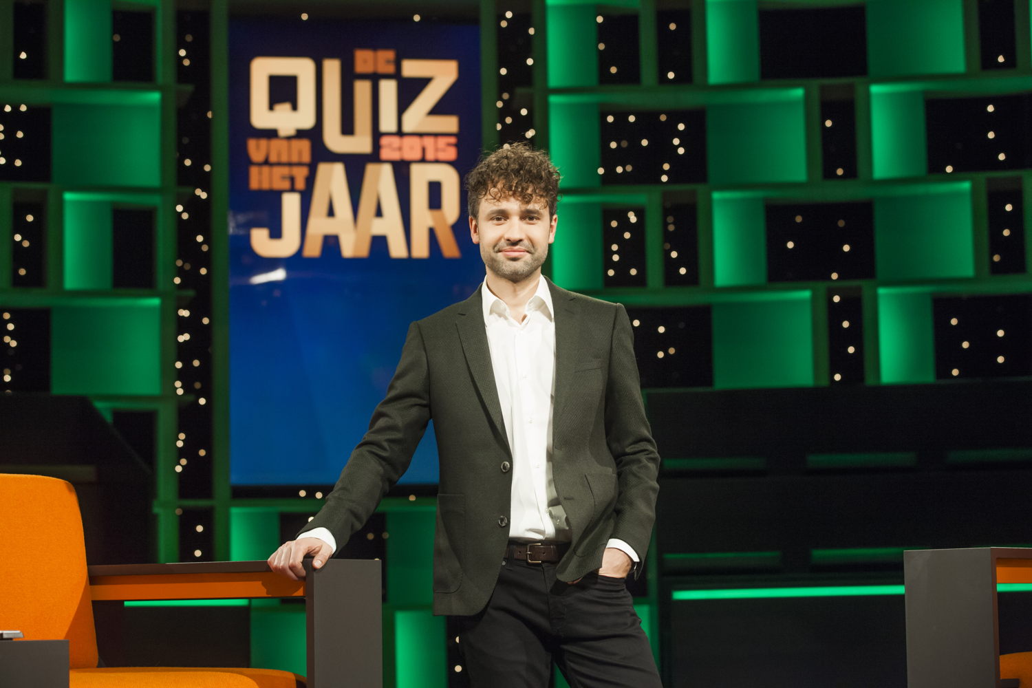 Thomas Vanderveken in De quiz van het jaar.
(c) VRT