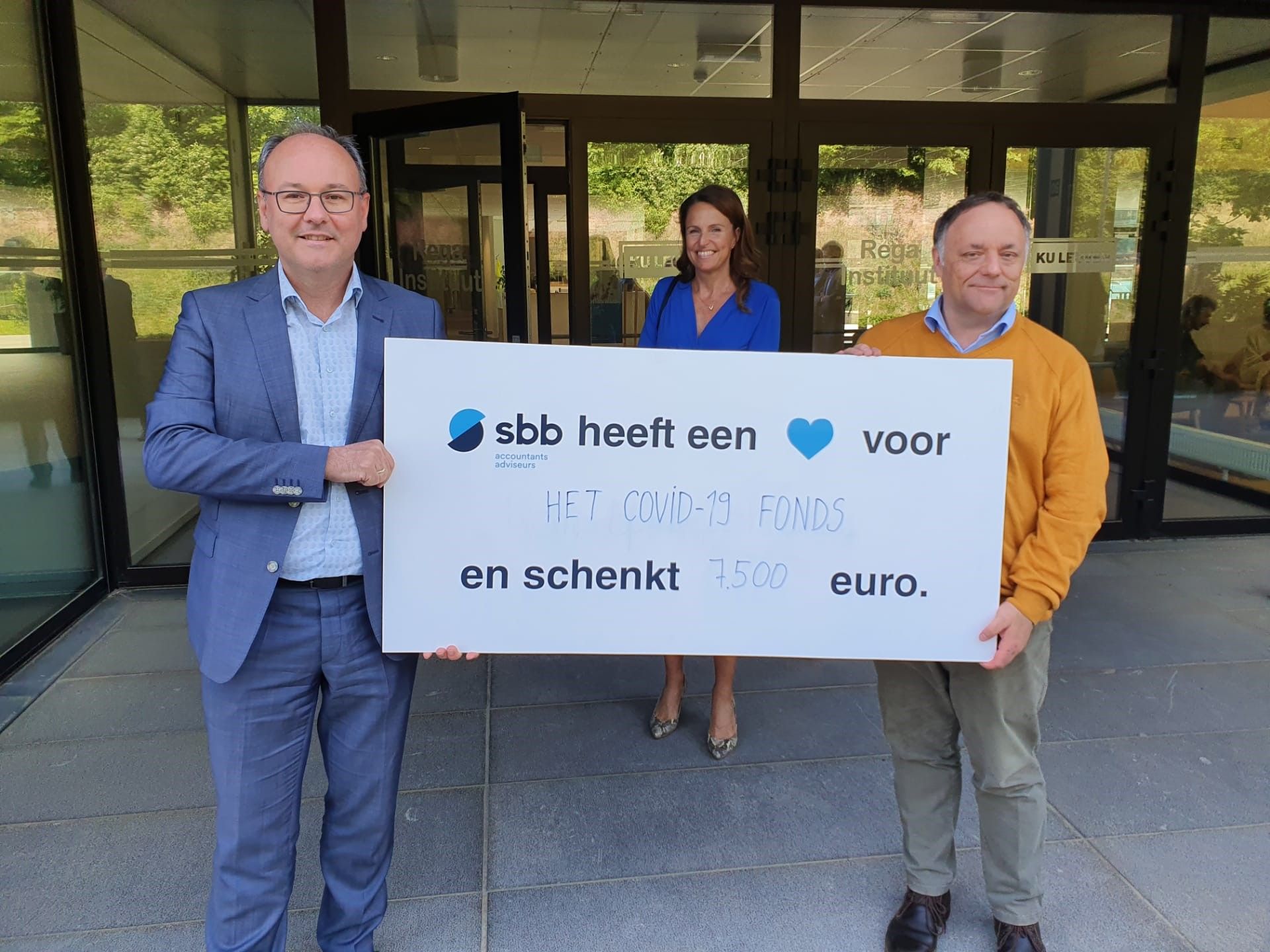 SBB Accountants & Adviseurs sport tijdens de coronacrisis 7.500 euro bij elkaar voor het Covid-19 Fonds