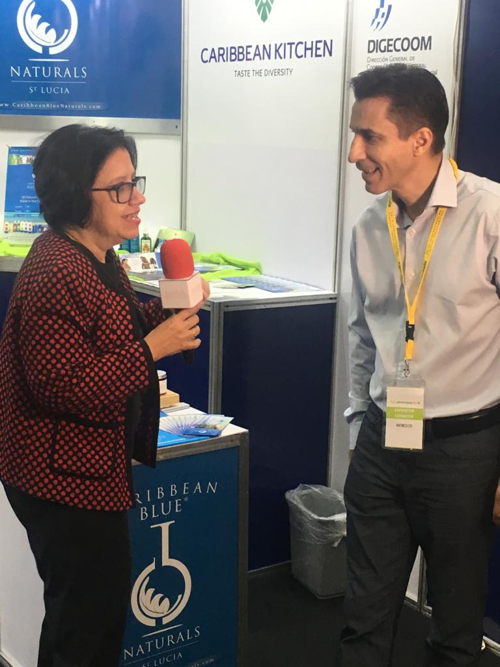 NATMED's Dr Carlos Segovia speaks to a local television show in the Dominican Republic.