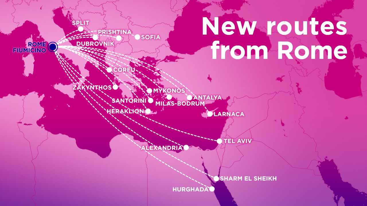 Nieuwe routes van en naar de luchthaven van Rome Fiumicino - 2