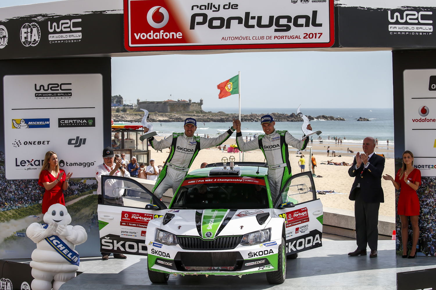 Pontus Tidemand/Jonas Andersson (ŠKODA FABIA R5) are dominant leaders in the World Rally Championship (WRC 2)