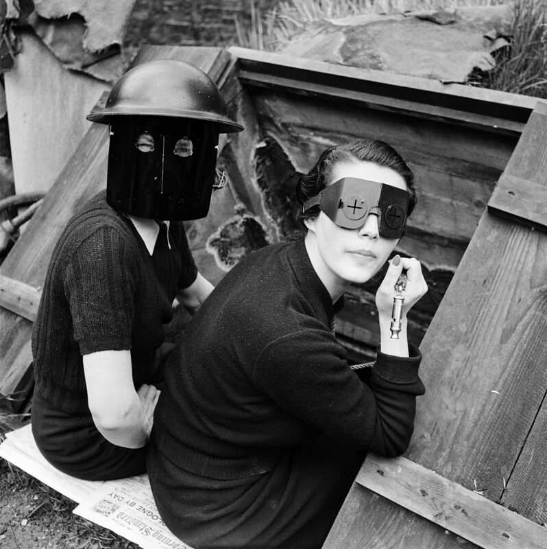 Fire Masks, Downshire Hill, London, England, 1941 by Lee Miller (3840-8) © Lee Miller Archives, England 2025. All rights reserved, www.leemiller.co.uk