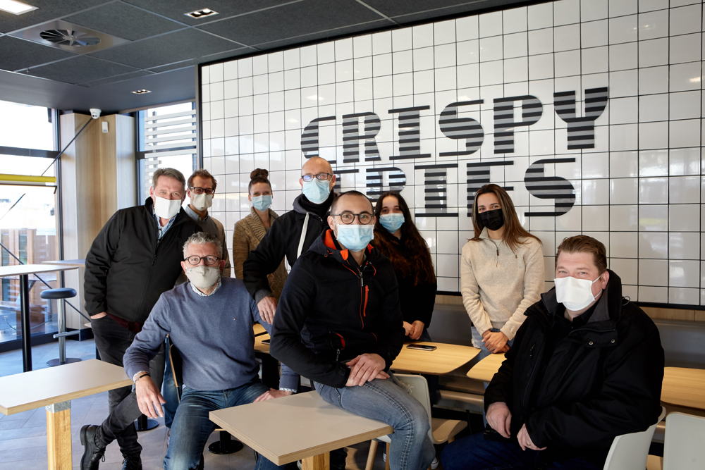 Franchisenemer Marc Olivier en zijn team 