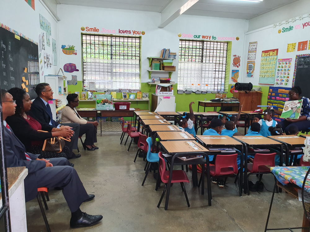 USAID visit - Classroom observation by USAID Regional representative Mr. White.
