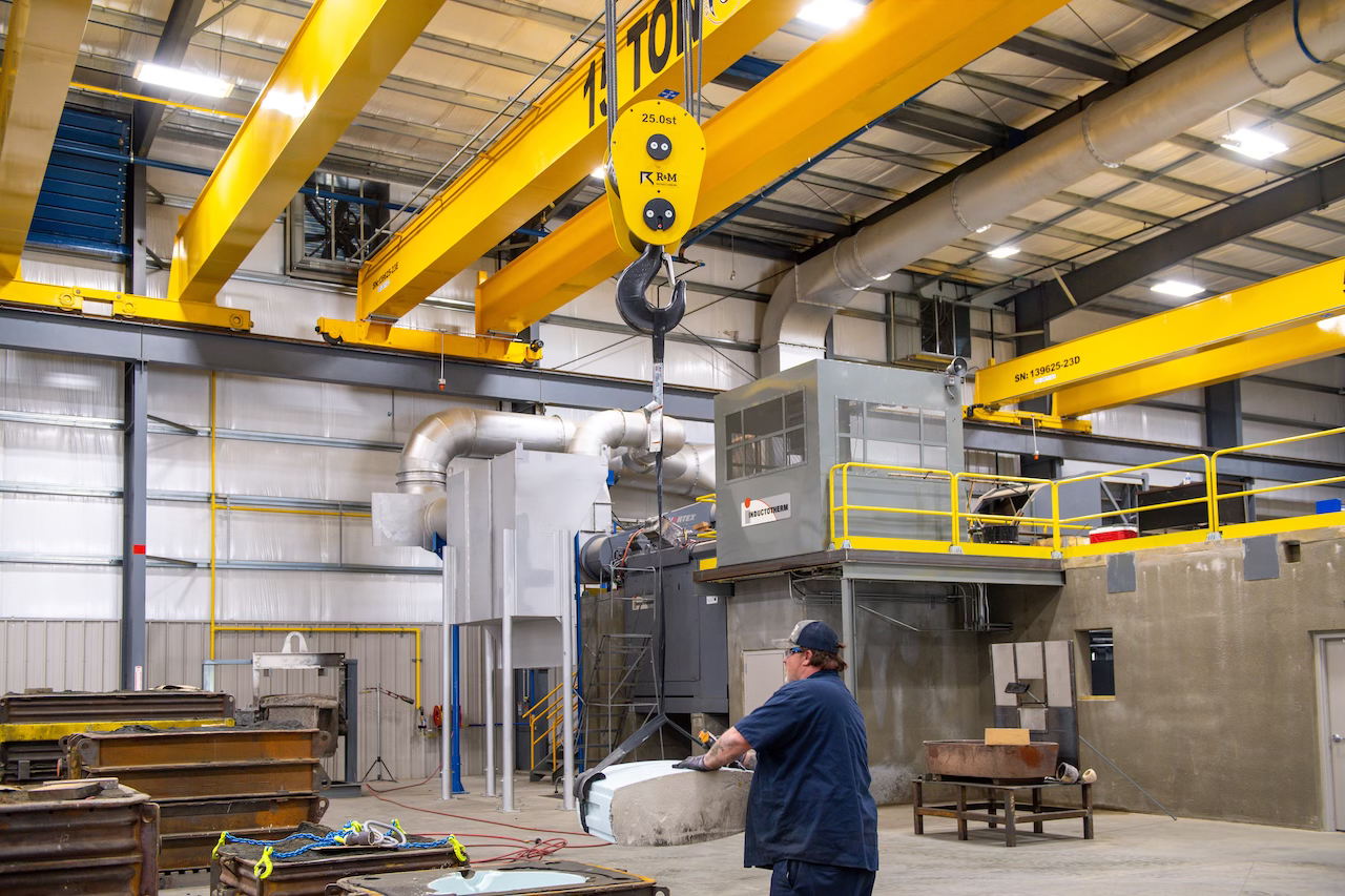 The cranes are used for various material handling operations. The cranes are used for various material handling operations.