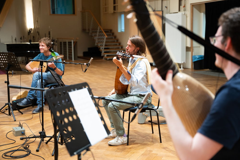 Lute ensemble at Teldex Scoring Stage