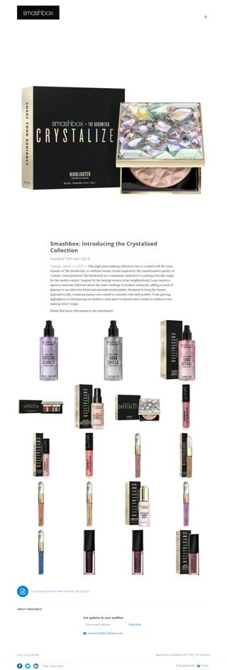 Smashbox: Introducing the Crystalized Collection