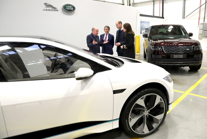 The Duke and Duchess of Cambridge visit Jaguar Land Rover in Solihull