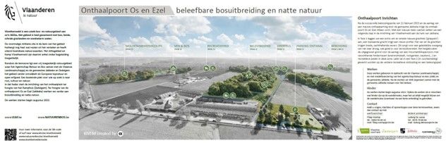 Visualisatie toekomstbeeld Vloethemveld, onthaalpoort Os en Ezel, © VLM, via bureau Claar