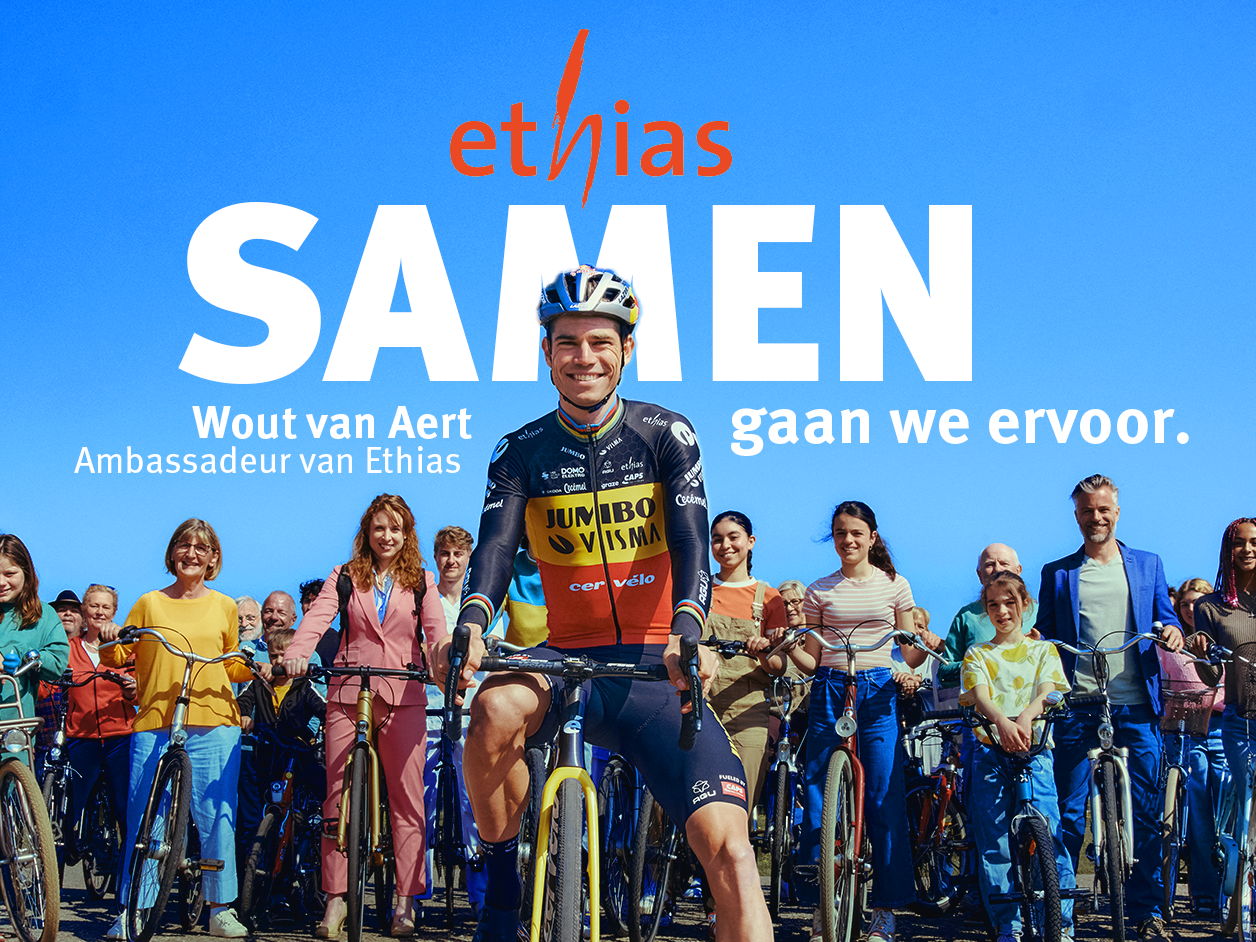 Wout van Aert speelt hoofdrol in nieuwe campagne Ethias 