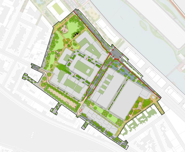 Overzichtsplan ©Sweco Belgium – Posad Maxwan – LOLA Landscape Architects