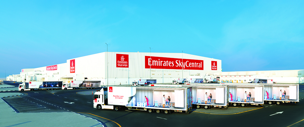 A fleet of 49 trucks connect the two Emirates SkyCentral terminals in DXB and DWC effectively making them one integrated hub.