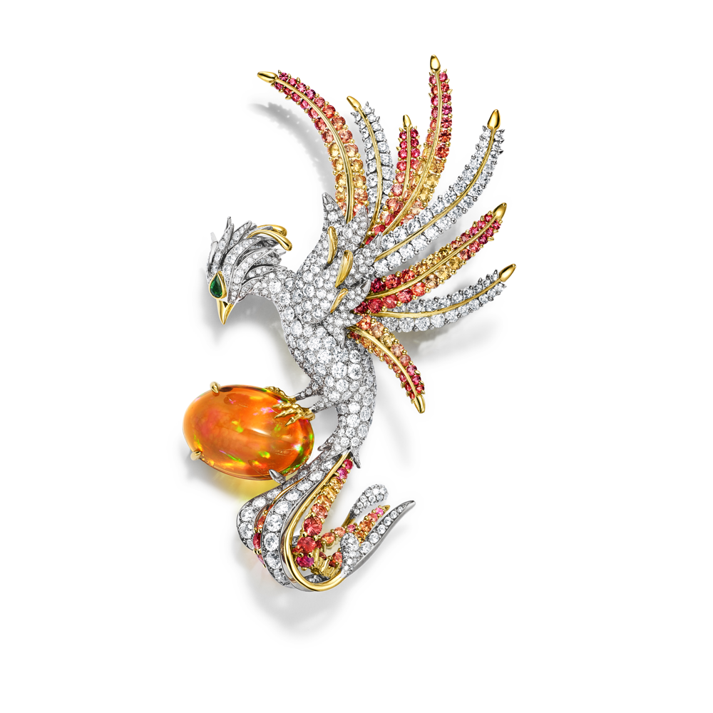 Tiffany & Co. - Phoenix Fire Opal Brooch