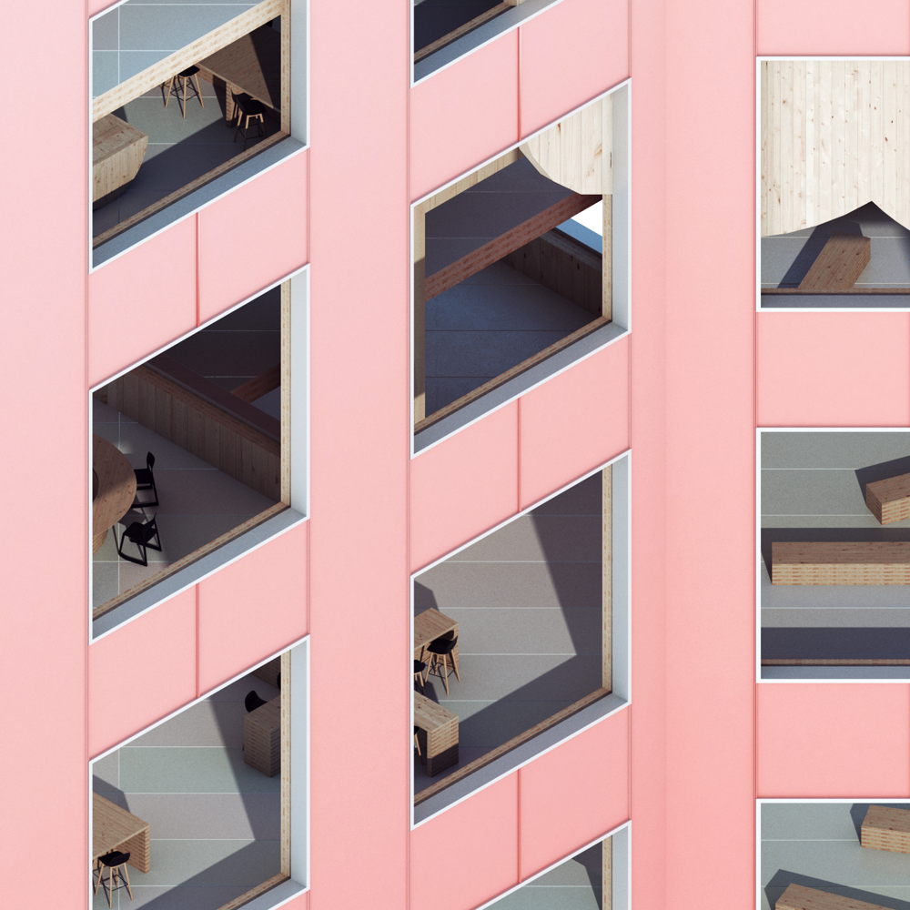 “Post Post & Beam", Exterior View by Daniel Garcia