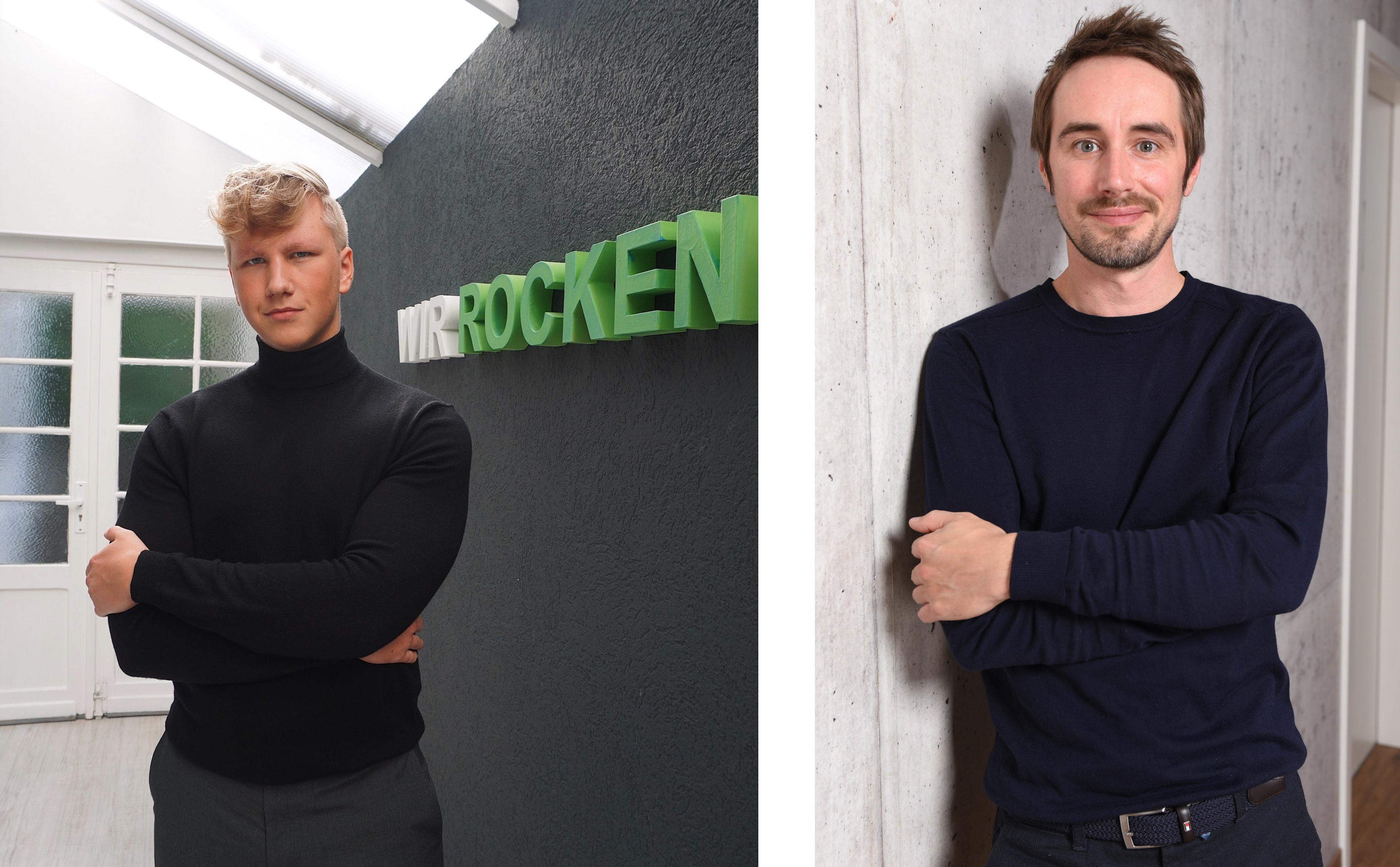 Die Gründer von Audiencly: Adrian Kotowski (links, CEO) und Michael Schmidt (rechts, CMO)