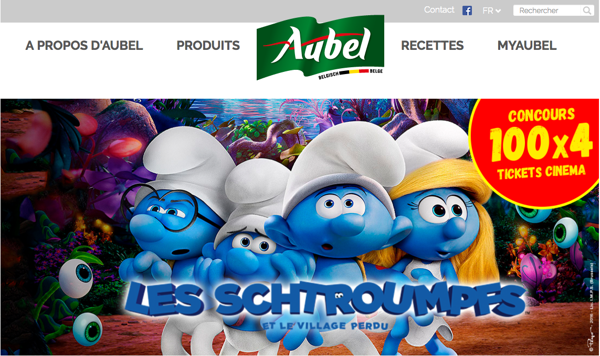 there schtroumpfe un concours et une nouvelle plateforme en ligne pour Aubel