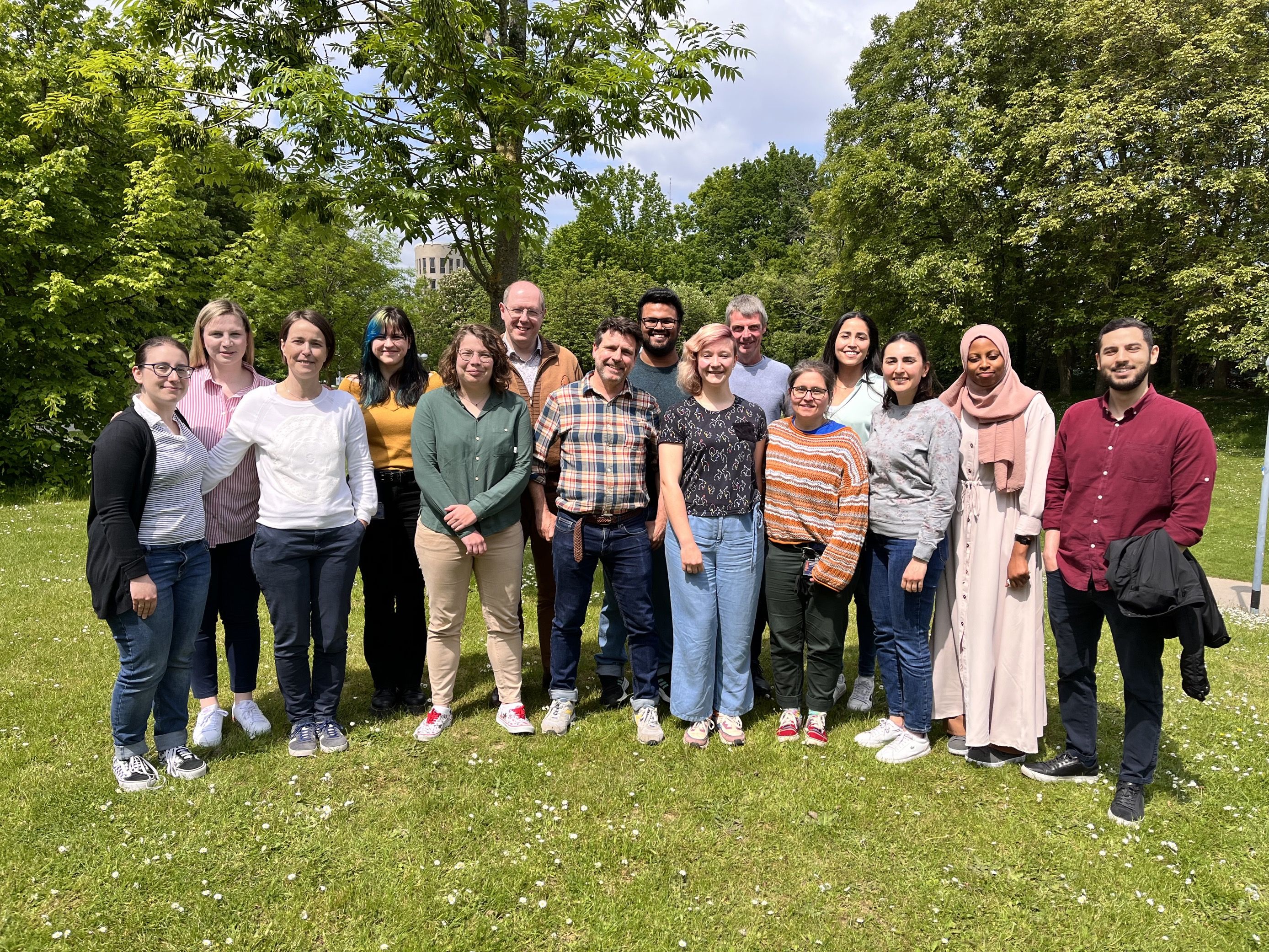 The research team, with Prof. Jo Van Ginderachter in the center.