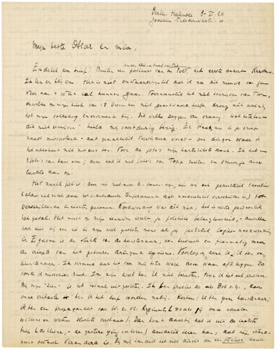 Brief van Paul van Ostaijen aan Mia en Oscar Jespers, 3 februari 1920