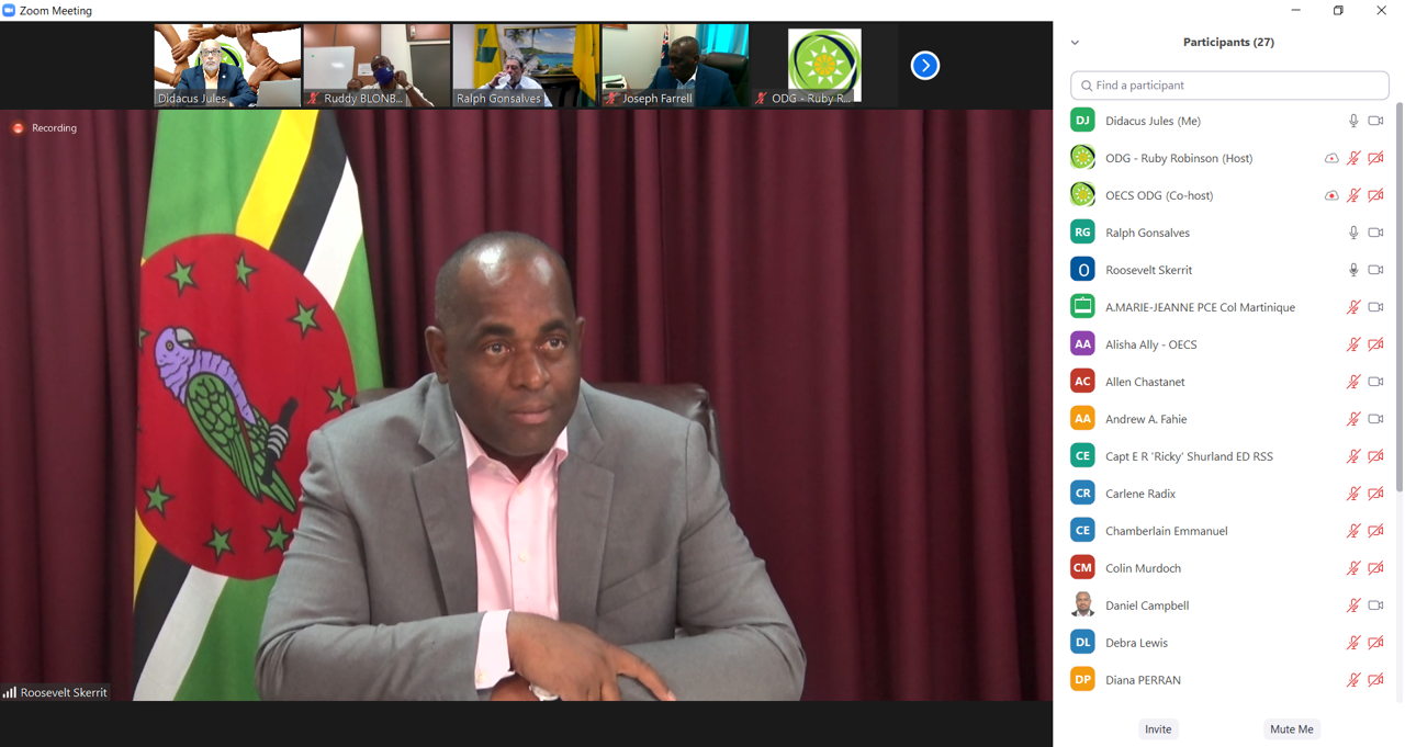 Roosevelt SKERRIT, Président de l'Autorité de l'OECO et Premier Ministre de la Dominique.