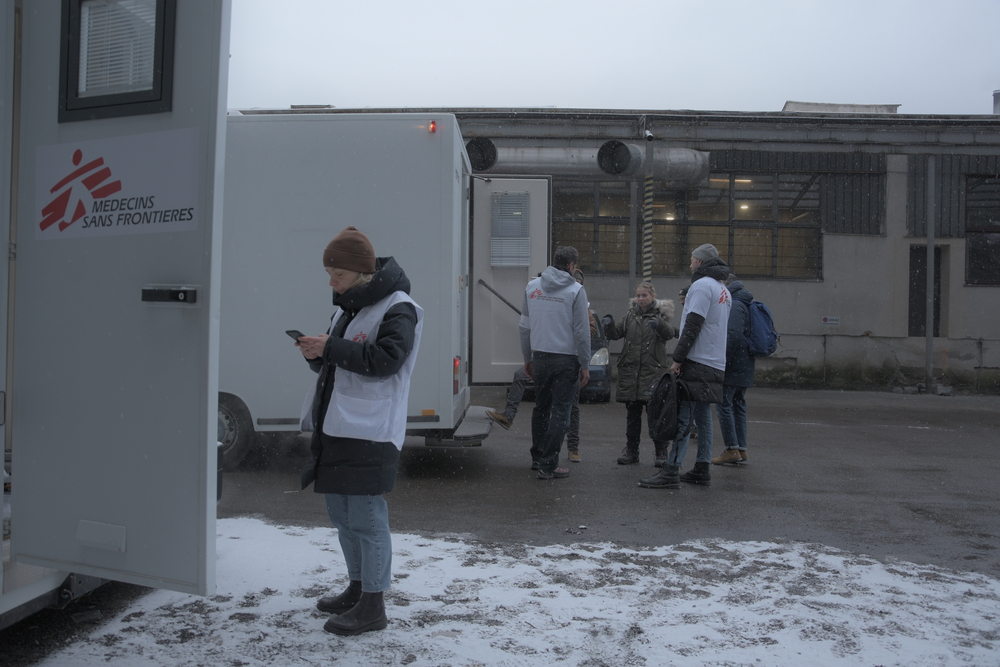 À la frontière polonaise, nos équipes envoient des cliniques mobiles en Ukraine. Sur place, les températures avoisinent les -10 degrés. © Peter Bräunig - 9 mars 2022