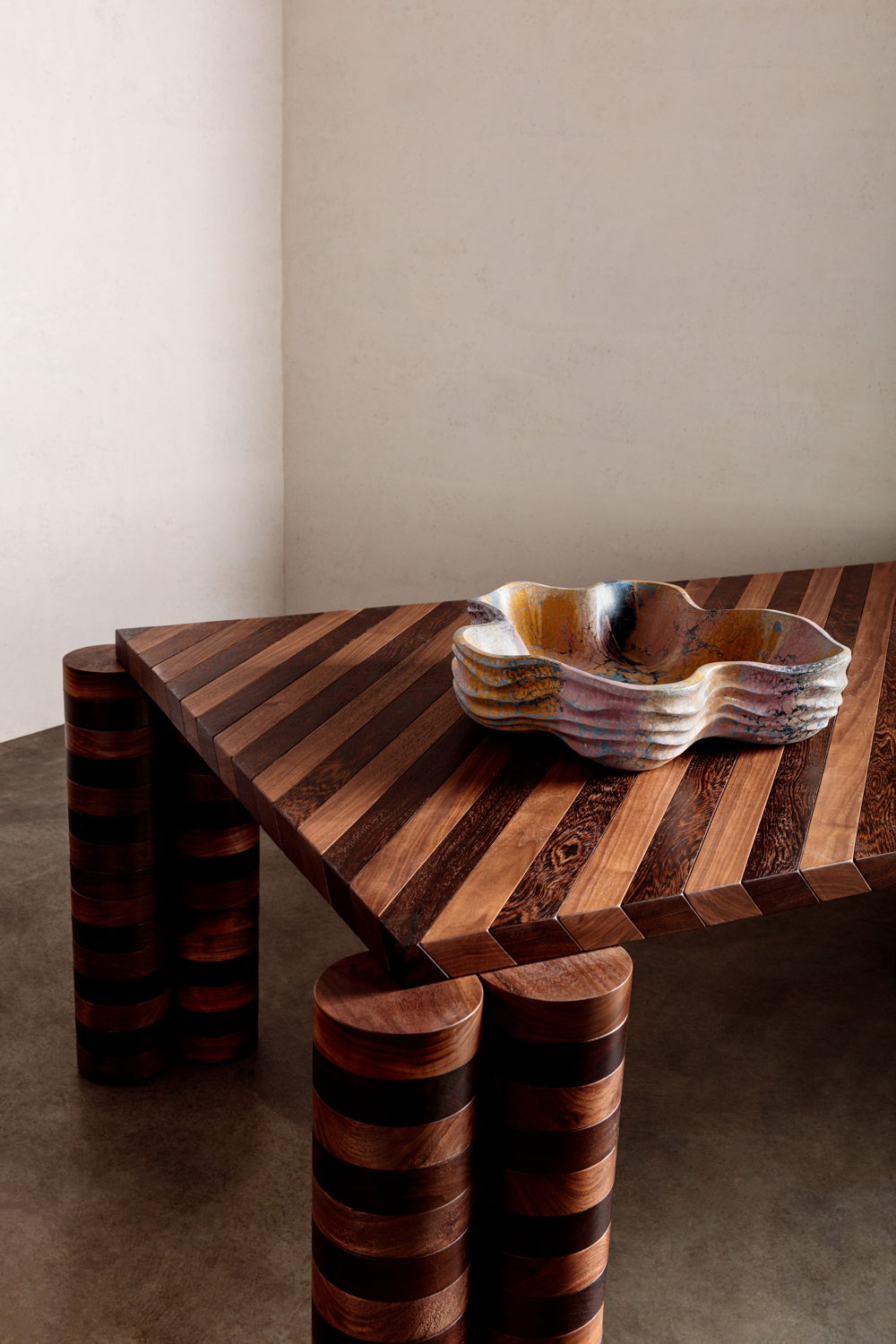 Oblique Dining Table, Rarity Bowl, www.kellywearstler.com