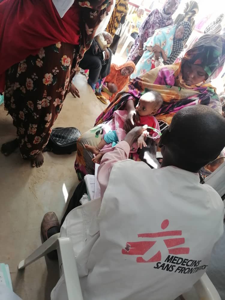 Copyright: Dukhan Ahmed Salih/MSF Countries: Sudan Date taken / Date Recorded: 12 June, 2024 Caption / Description: MSF Ambulatory therapeutic feeding centre facility in Zamzam project.