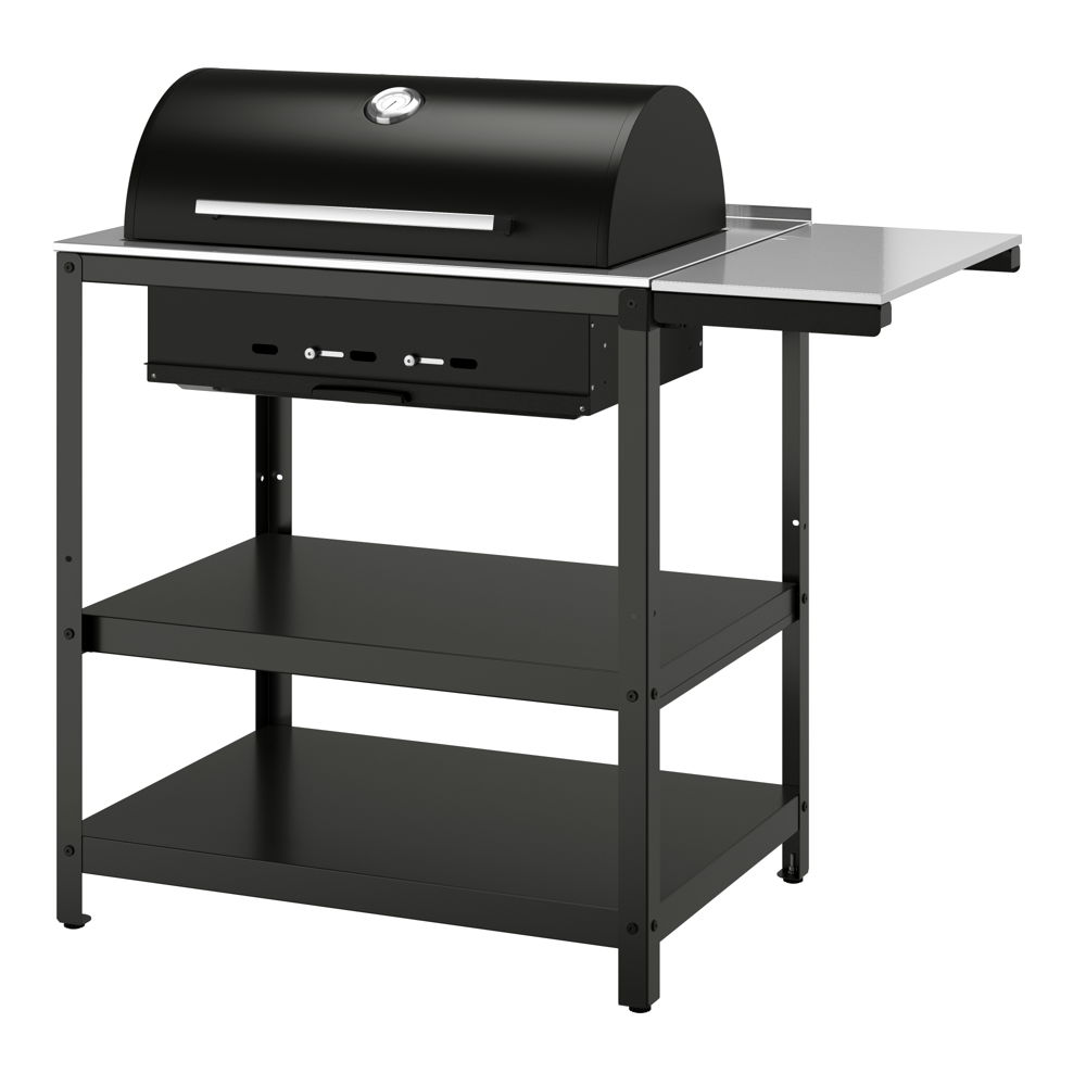 IKEA_Outdoor 23_GRILLSKÄR charcoal barbecue with side table €339_PE881741