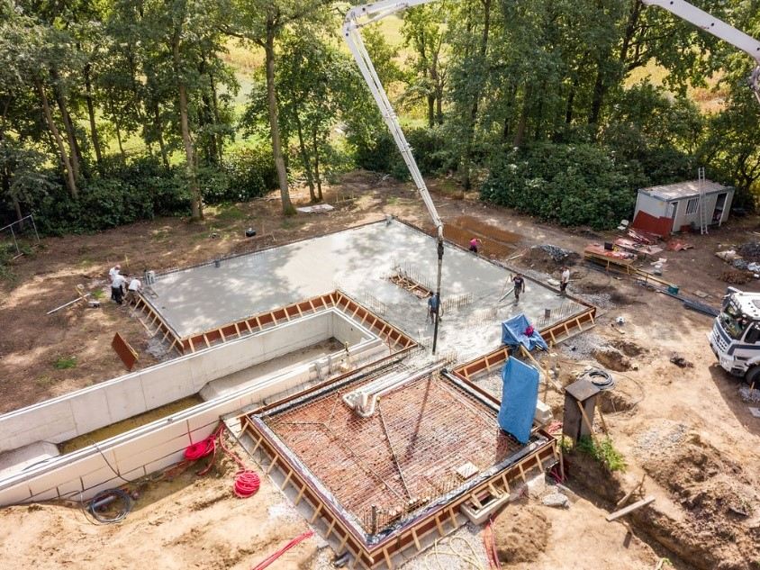 ©JACKON Insulation - Bovenaanzicht vooruitgang gieten beton