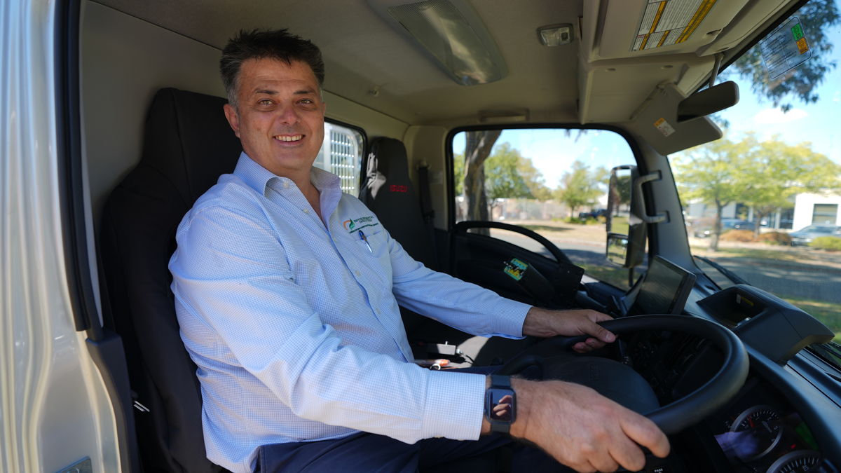 In the driver's seat: Environmental Industries General Manager Brendon Winterbourn