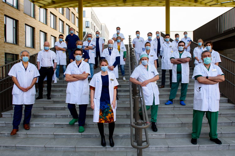 Het hele levertransplantatieteam van UZ Leuven
