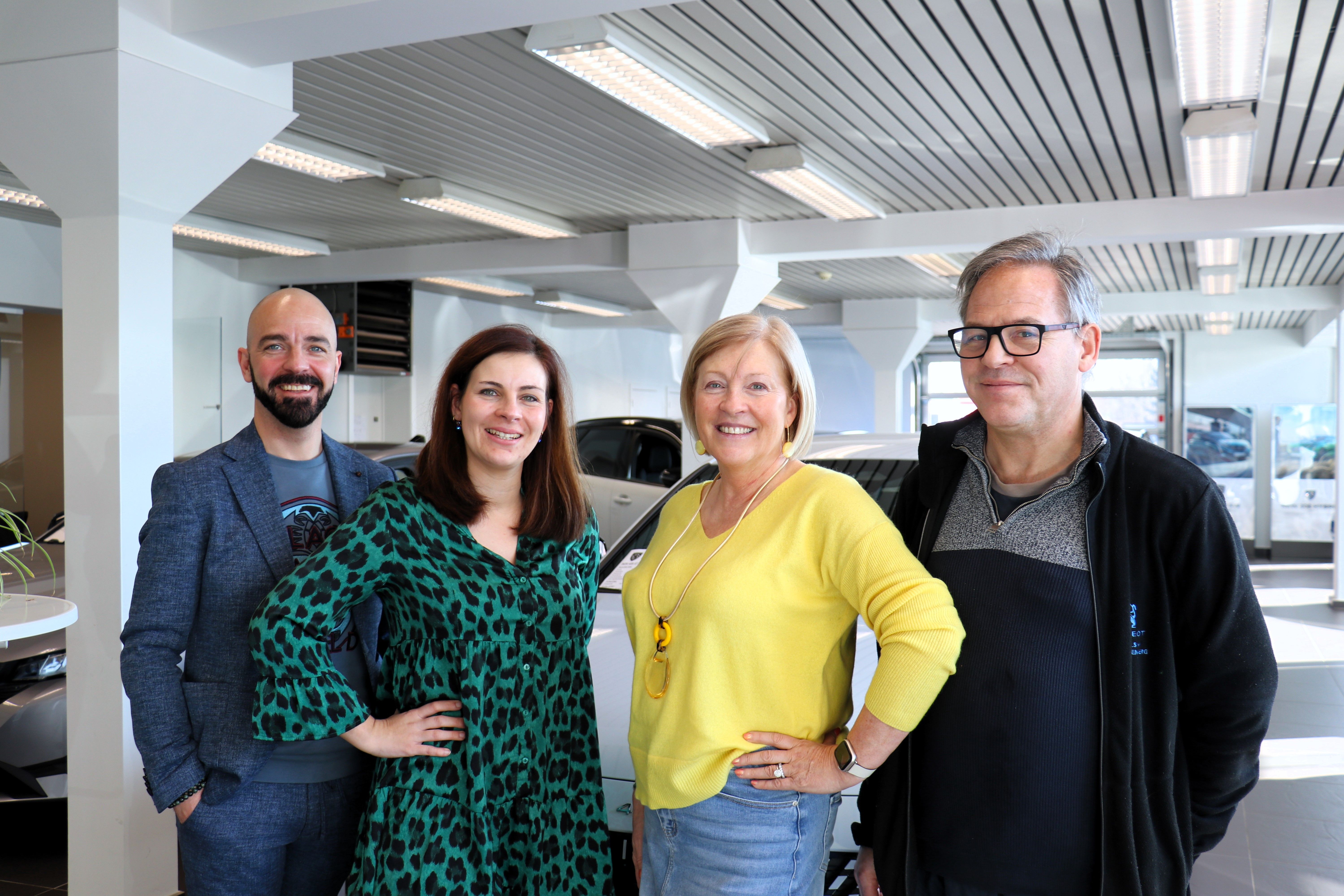 De gauche à droite : Philip De Bleser, Lore Geens, Nicole Gijsemans, Geert Serneels