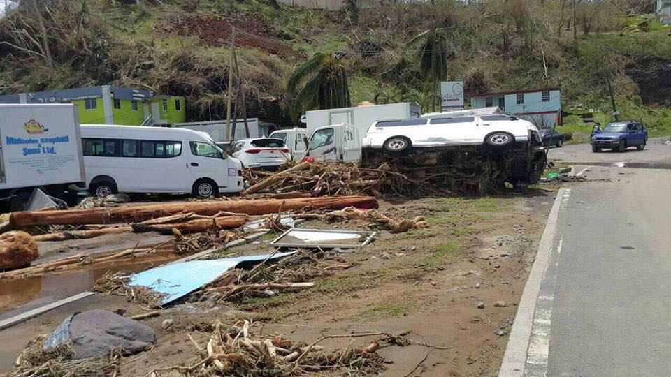 Situation in Dominica after the path of hurricane Maria.