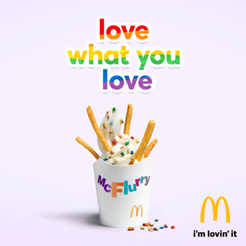 McDonald’s en TBWA moedigen iedereen op de Belgian Pride aan om te houden waarvan ze houden … met iconische McDo producten.