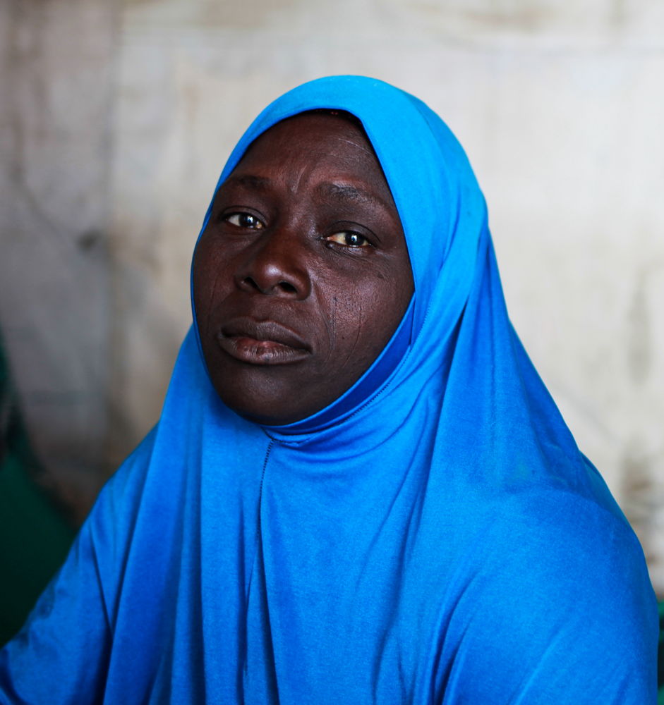 February 2020: Ajia Adam speaks about the challenges that she and other internally displaced people face with water and sanitation in Pulka. Photographer: Scott Hamilton